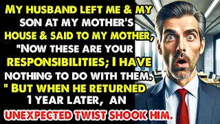 "Husband Leaves Wife & Son With a Shocking Message, Returns a Year Later to an Unbelievable Twist!"