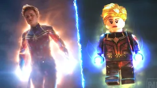 LEGO Avengers Endgame Final Battle Captain Marvel Arrives Side by Side Comparison