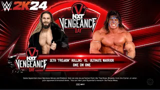 WWE2K24 | Dream Match #19 | Seth Rollins VS Ultimate Warrior | Full Fight Gameplay. #wwe