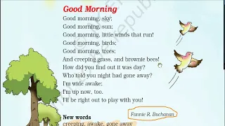 Good Morning. Class 3 poem in Bengali. Fannie. R. Buchanan.