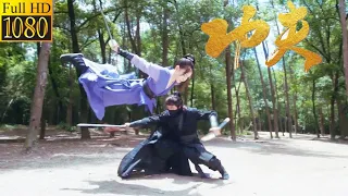 Kung Fu Movie: Masked expert ambushes the girl, but she has extraordinary skills, killing them all.