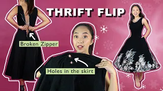 Easy Holiday Dress Transformation | Thrift Fix @coolirpa
