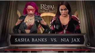 Sasha Banks VS Nia Jax Royal Rumble PPV Simulation January 29 2017