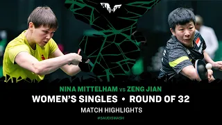 Nina Mittelham vs Zeng Jian | WS R32 | Saudi Smash 2024