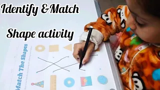 learn & identify shape match activity| Toddler learning shape matching activity | kids learn shape