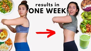 losing weight after a BIG cheat day | what I eat & my 1 week body transformation (but realistic)