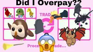 😱😱 OMG I Traded For The 2 Best Pets In The Game & Also traded 2 of the rarest toys in Adopt me!!