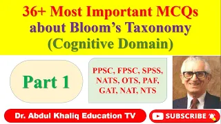 Most Important MCQs about Bloom’s Taxonomy (Cognitive Domain)