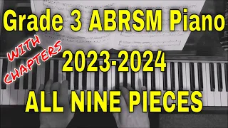 Grade 3 ABRSM Piano 2023-2024 All Nine Pieces