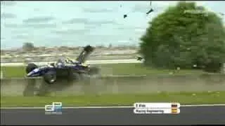GP2 - Ernesto Viso Crash France 30.06.2007