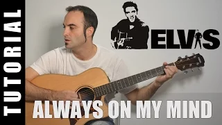 How to play Always on my mind - Elvis Presley / Pet Shop Boy EASY Tutorial CHORDS and LYRICS, TABS