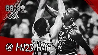 Michael Jordan Highlights 1989 ECF G2 vs Pistons - 27pts, Nasty Dunk on Laimbeer!