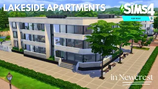 I built a GIANT apartment building in Newcrest 😭|| Sims 4 Build Tour