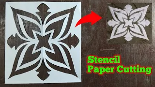 Rangoli Paper Cutting | Stencil Paper Cutting | Indian Craft