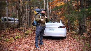 Combo Wilderness Backpacking & Car Camping With My Tesla Model 3