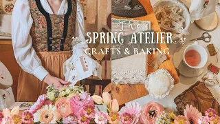 A Cosy Spring Afternoon Crafting and Baking at the Village Atelier | Cottagecore Story & ASMR