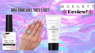 Testing Makartt’s Peel it off base coat! |Simple polygel nails✨🤍|