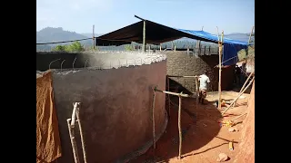 Ferrocement water tank construction from initial stage to final stage