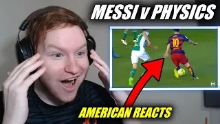 American Sports Fan REACTS to Lionel Messi vs Physics!!