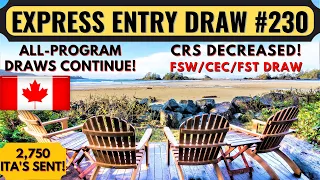 Express Entry Draw #230 For Canada PR | All-Program Draw | Canada PR Process 2022 | Dream Canada