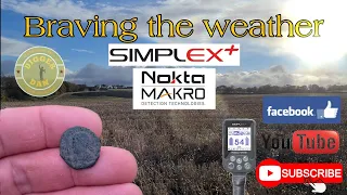 Braving the weather | Testing the simplex plus without ground balancing 90.0 | Metal Detecting Uk |