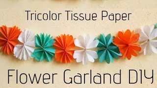 Republic/Independence Day|DIY Tricolor Handmade Paper Flower Garland Decoration for any occasion #2