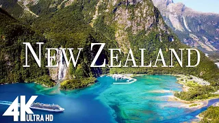 FLYING OVER NEW ZEALAND (4K UHD) - Relaxing Music Along With Beautiful Nature Videos - 4K Video