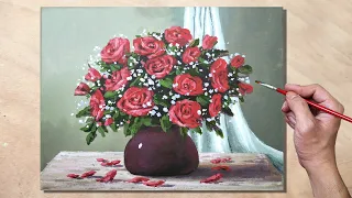 Acrylic Painting Bouquet of Roses