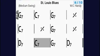 St. Louis Blues - Backing Track 120 BPM (to improvise)
