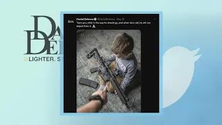 Twitter ad of gun manufacturer showed a child holding a rifle on May 16 sparked criticism