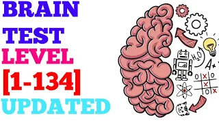 Brain test tricky puzzles level 1-134 detailed solution or walkthrough