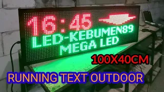 Running text outdoor 100x40cm mix color@LED-kebumen89