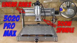 Sainsmart Genmitsu 3020 Pro Max - 300W Spindle & Linear Rails - Build, Test & Review