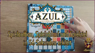 Azul in 56 Sekunden | Spielaufbau, Spielablauf und Spielziel kurz erklärt