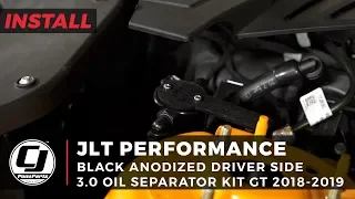 2018-2023 Mustang GT Install: J&L Oil Separator Company Black Anodized Driver Side 3.0 Kit