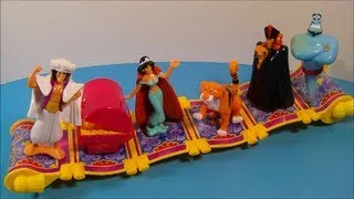 2004 DISNEY'S ALADDIN SPECIAL EDITION SET OF 6 HAPPY MEAL TOY COLLECTION VIDEO REVIEW