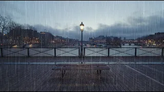 10 Hours 4K / HEAVY RAIN / Night / Rainy City / Street / Sleep / Relax / Study / Heavy Rain Sounds