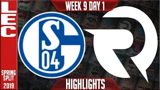 S04 vs OG Highlights | LEC Spring 2019 Week 9 Day 1 | Schalke 04 vs Origen