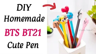 Pen Decorations Idea /School Supplies /KOREAN STATIONERY/Back to school/DIY BTS BT21 school supplies