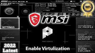 How to Enable Virtualization on msi motherboard || Enable virtualization in MSI in msi bios 2022
