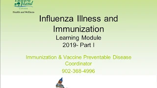 Influenza Illness and Immunization 2019