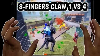 8 FINGERS CLAW | 1 VS 4 | 90 FPS WITHOUT GYRO IPAD PRO 12.9 | PUBG MOBILE