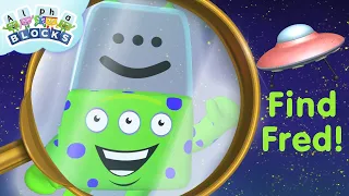 Find Fred the Alien! | Writing Made Easy | Phonics for Kids - Learn To Read | @officialalphablocks