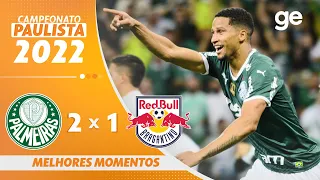 PALMEIRAS 2 X 1 BRAGANTINO | MELHORES MOMENTOS | SEMIFINAL PAULISTA 2022 | ge.globo