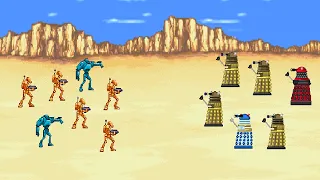 Daleks VS Battle Droids.  Star Wars VS Doctor Who