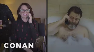 Documentary Footage Of Megan Mullally And Nick Offerman's Home Life | CONAN on TBS