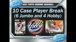 CASE #5 of 10   -   2021 TOPPS CHROME 10 Case (6Jumbo+4Hobby) Player Break eBay 08/24/21