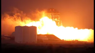 First Raptor Static Fire test on StarHopper - April 3, 2019