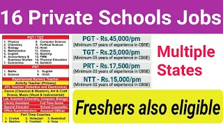 School Teacher Recruitment||Residential &Day Boarding||All Subjects||Pursuing B.ed MayAlso Apply