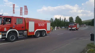 Polska Brandbilar tågar igenom Sveg // Polskie wozy strażackie w Szwecji